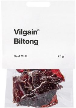 Vilgain Sušené hovädzie mäso biltong chilli 25 g