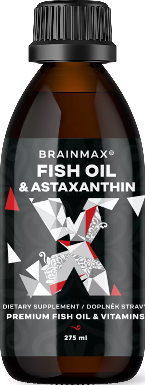 BrainMax Fish Oil & Astaxanthin, Super Omega 3, 275 ml