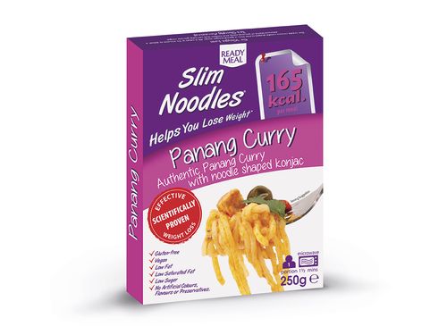 Slim Noodles Hotové jedlo s ázijskou omáčkou - zeleninové Panang Kari 250 g