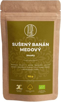 BrainMax Pure Sušený banán medový, kousky BIO, 150 g *CZ-BIO-001 certifikát